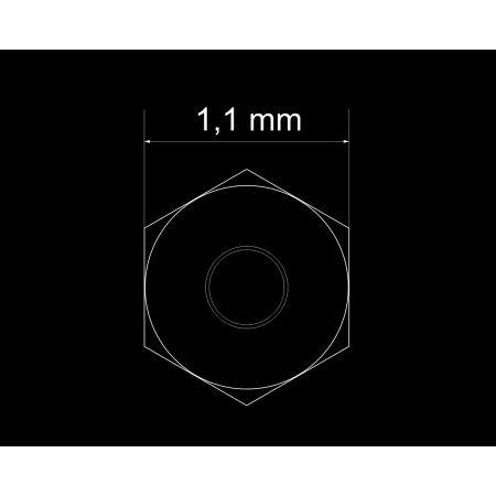 Imitacje nakrętek ze szpilką 1,1 mm – 120 szt.